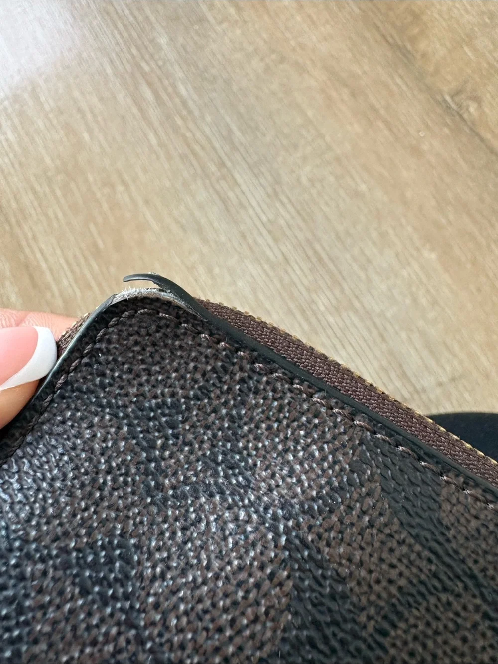Coach Corner Zip Wristlet in Signature Canvas